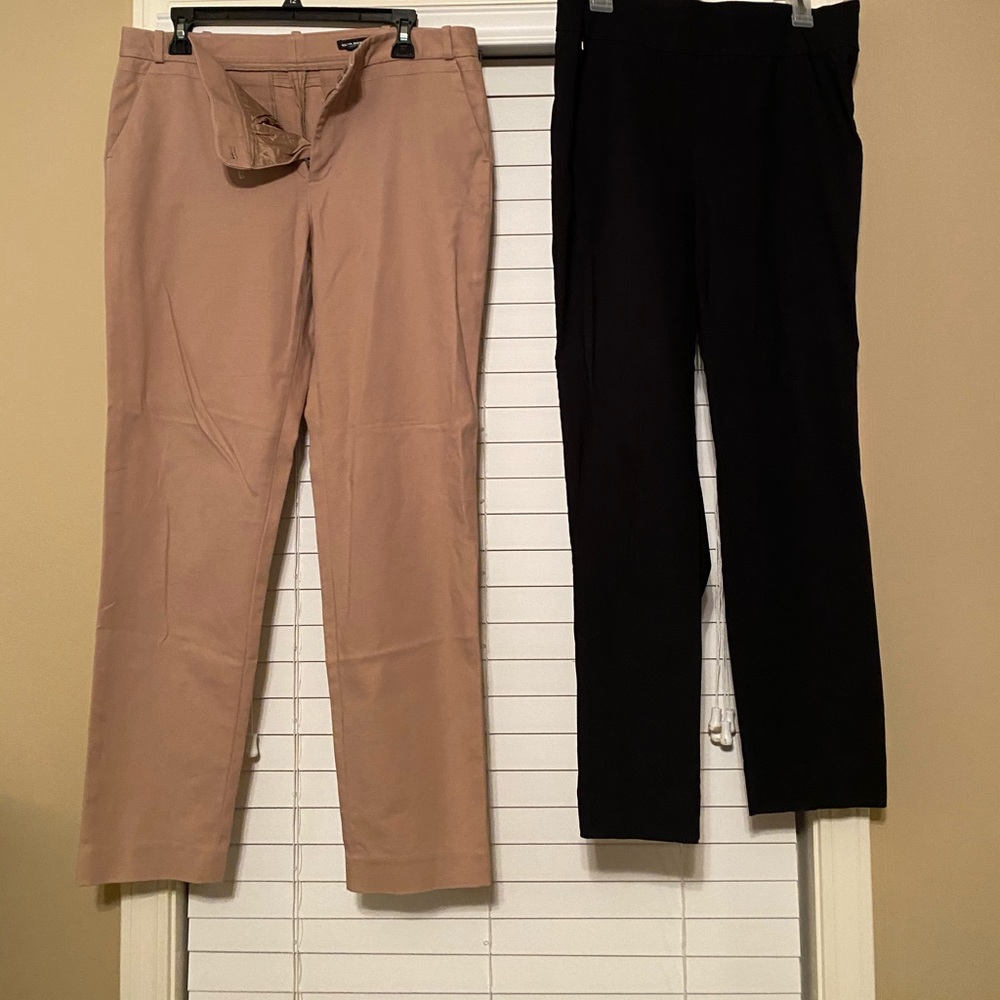 Khaki and Black Dress Pants
